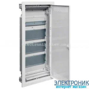 Hager Volta VU48NWB. Щит мультимедійний 4-х рядний внутрішньої установки з металевими дверима