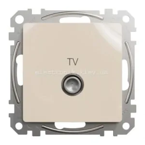 Кінцева TV Розетка 4 дБ колір бежевий Sedna Design