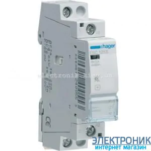 Контактор безшумний Hager ESC125S - 230В/25A, 1НО