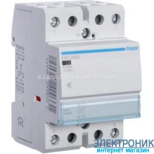 Контактор безшумний Hager ESC263S - 230В/63A, 2НО