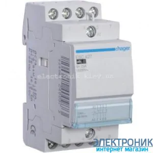 Контактор Hager ESC428 - 230В/25A, 3НТ+1НЗ