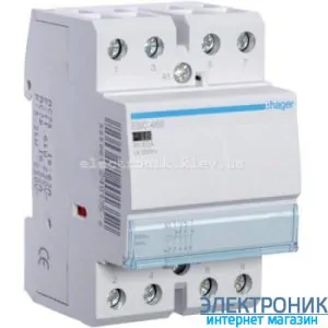 Контактор Hager ESC465 - 230В/63A, 2НТ+2НЗ