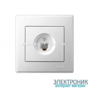 LESYA БІЛИЙ Розетка телефонна євро