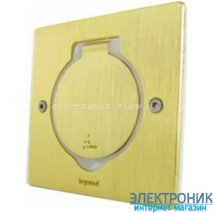 Лючок квадрат, 1 місце на 2 модулі, метал бронза Legrand