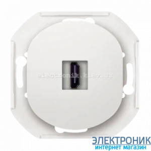 Механізм розетка 1-на HDMI, Aling-Conel EON, білий