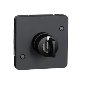 Механізм вимикача з ключем на 3 положення IP55, чорний, Mureva Styl Schneider Electric MUR35061
