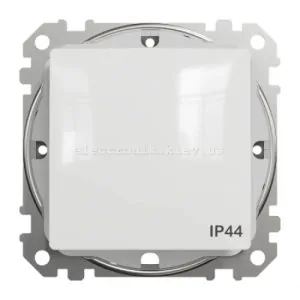 Одноклавішний Перемикач прохідний IP44 колір білий Sedna Design