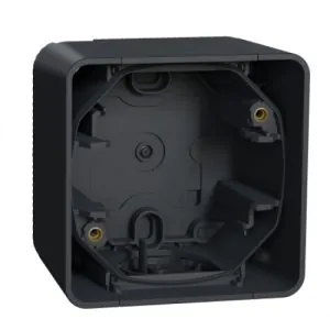 Одномісний бокс для накладного монтажу IP55, чорний Mureva Styl Schneider Electric MUR37911