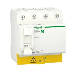 Пристрій захисного відключення (ПЗВ) RESI9 Schneider Electric 25 A, 30 мA, 4P, тип А