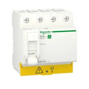Пристрій захисного відключення (ПЗВ) RESI9 Schneider Electric 63 A, 30 мA, 4P, тип АС