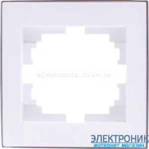 RAIN Рамка 1-а біла зі вставкою хром