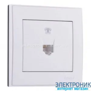 RAIN Розетка телефонна євро біла