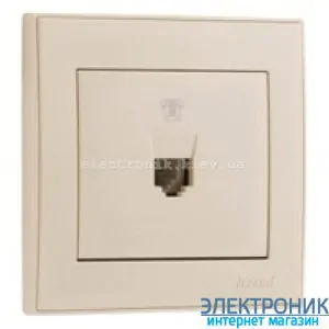 RAIN Розетка телефонна євро крем