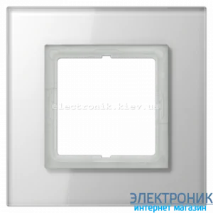 Рамка 1-а LS PLUS Біле скло