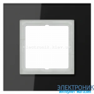 Рамка 1-а LS PLUS Чорне скло