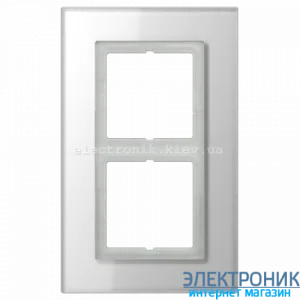 Рамка 2-а LS PLUS Біле скло