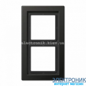Рамка 2-а LS990 Design антрацит метал