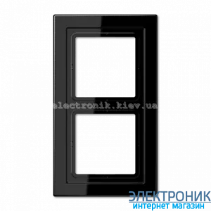 Рамка 2-а LS990 Design чорний пластик