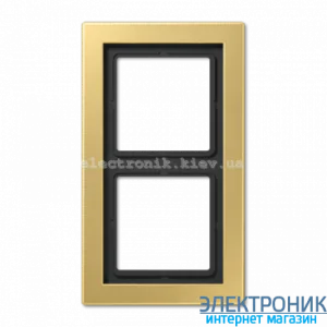 Рамка 2-а LS990 Design класична латунь метал