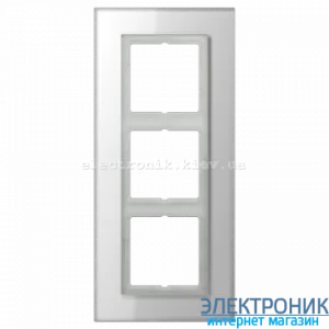 Рамка 3-а LS PLUS Біле скло