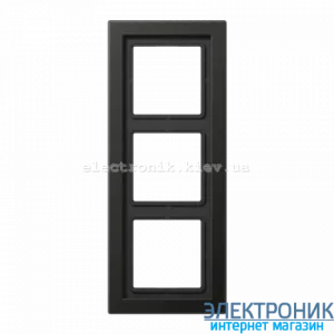 Рамка 3-а LS990 Design антрацит метал