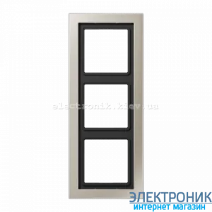 Рамка 3-а LS990 Design нержавіюча сталь метал