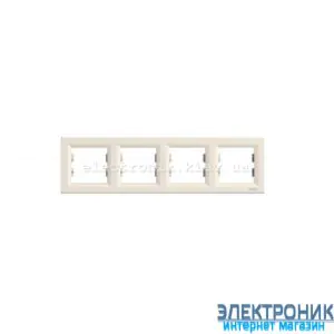 Рамка 4-а горизонтальна крем Шнайдер ASFORA