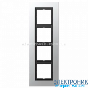 Рамка 4-а LS PLUS алюмінієвий метал