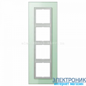 Рамка 4-а LS PLUS Салатове скло