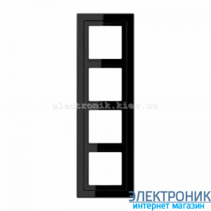 Рамка 4-а LS990 Design чорний пластик