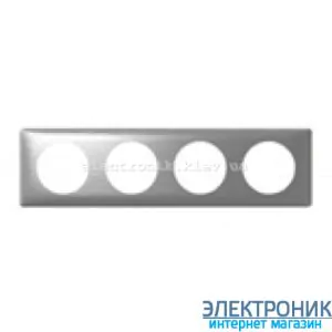 Рамка 4-постова Legrand Celiane, 303×82мм (алюміній)