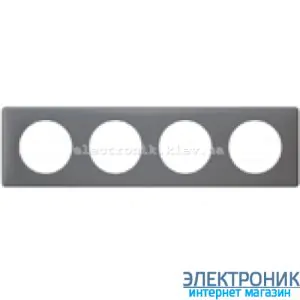Рамка 4-постова Legrand Celiane, прямокутна, 303х82мм (фіолетова перкаль)
