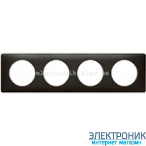 Рамка 4-постова Legrand Celiane, прямокутна, 303х82мм (карбон)