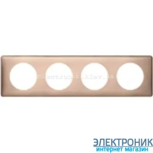 Рамка 4-постова Legrand Celiane, прямокутна, 303х82мм (мідь)