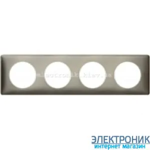 Рамка 4-постова Legrand Celiane, прямокутна, 303х82мм (вольфрам)