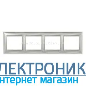 Рамка 4 посту Legrand Valena алюміній