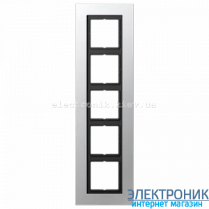 Рамка 5-а LS PLUS алюмінієвий метал