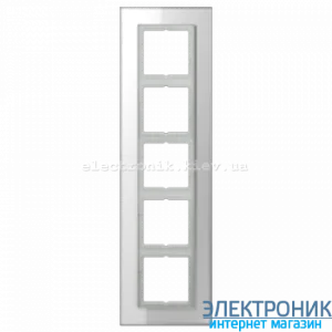 Рамка 5-а LS PLUS Біле скло