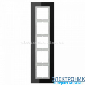 Рамка 5-а LS PLUS Чорне скло