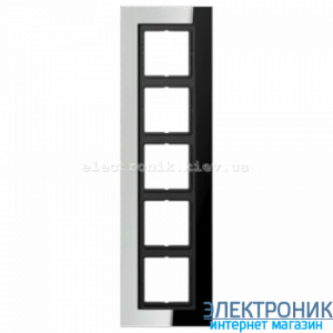 Рамка 5-а LS PLUS хром метал