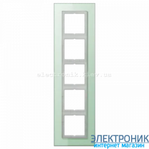Рамка 5-а LS PLUS Салатове скло