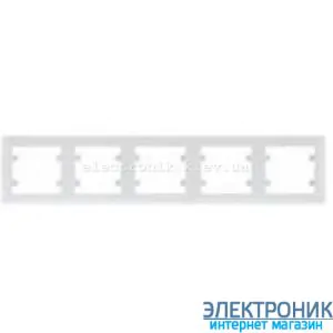 Рамка 5-п'ятикратна горизонтальна Hager Lumina2 біла