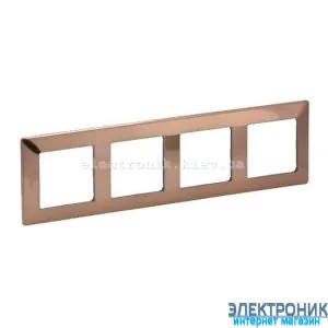 Рамка чотирипостова Legrand Valena Life (мідь)