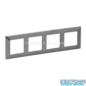 Рамка чотирипостова Legrand Valena Life (Сталь)