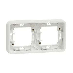 Рамка двомісна горизонтальна IP55, біла, Mureva Styl Schneider Electric MUR39101