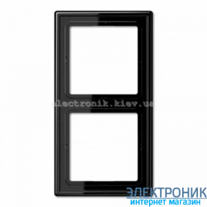 Рамка двомісна JUNG LS990 чорний глянець