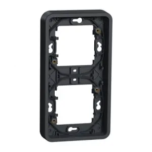 Рамка двомісна вертикальна IP55, чорна, Mureva Styl Schneider Electric MUR34151