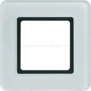 Рамка под LED-модуль 1-постовая, цвет полярная белизна, глянец, стекло, Q.7 Hager-Berker