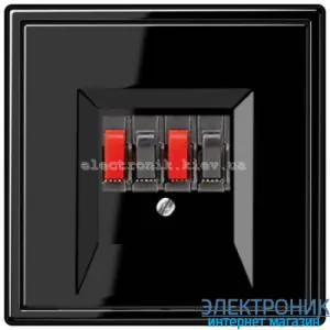 Розетка аудіо подвійна JUNG LS990 чорний глянець