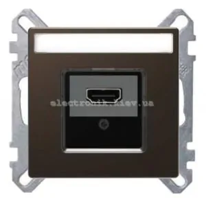 Розетка HDMI, колір Мокка, Schneider Merten D-Life